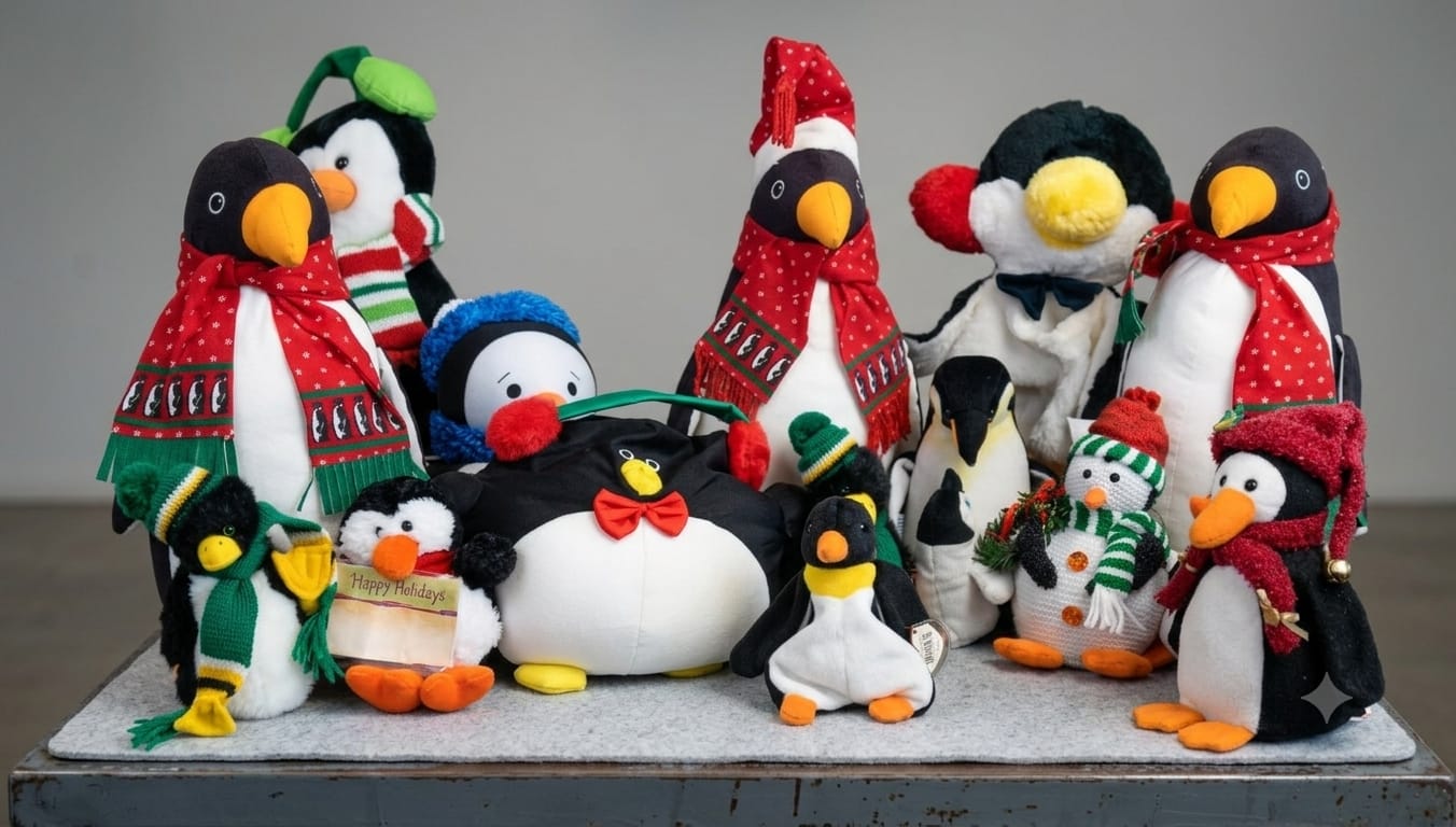 Holiday Penguin Plush Collection