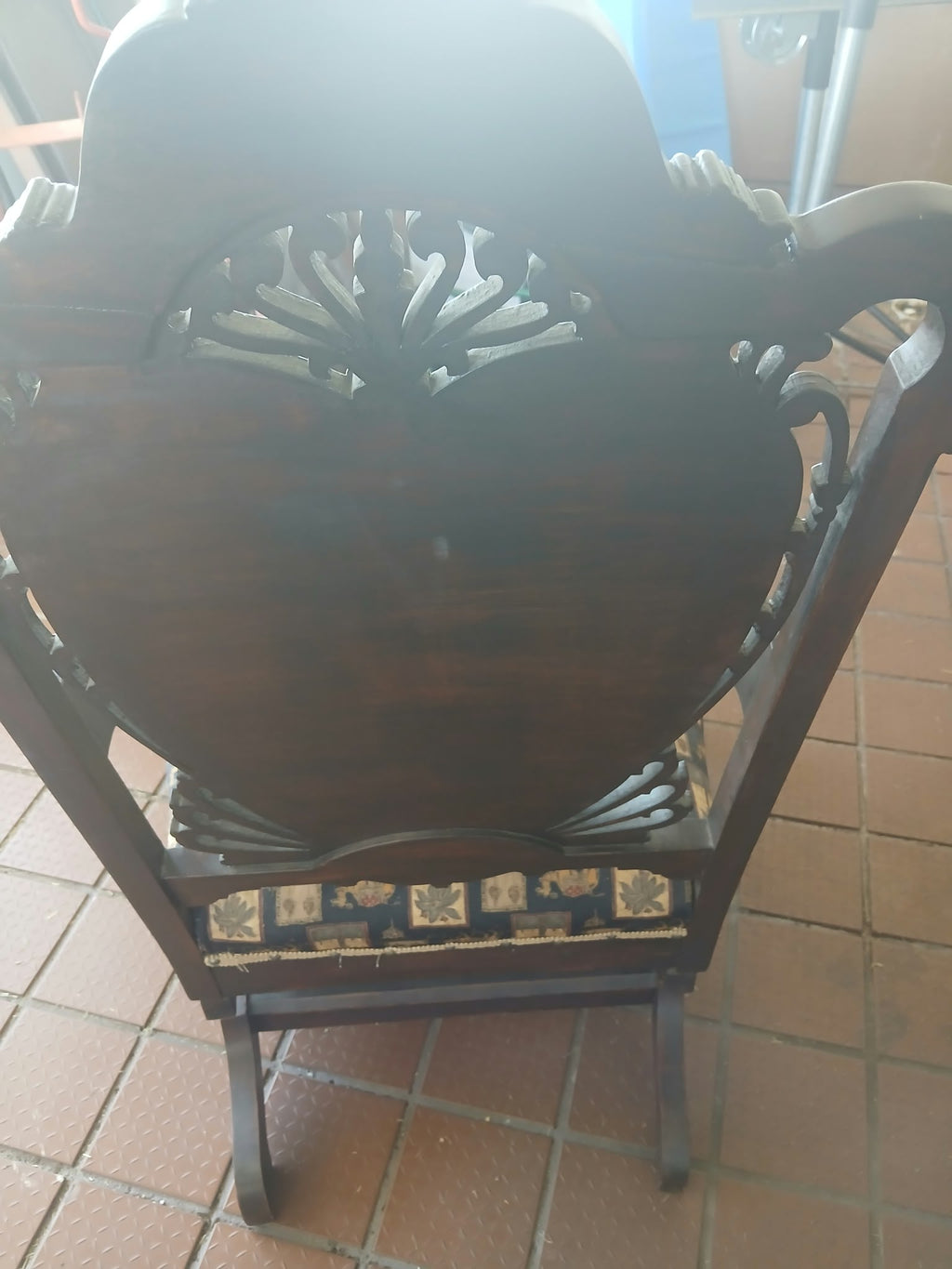 Antique Carved Wooden Armchair