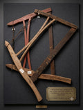 Vintage Wall-Mounted Bowsaw & Tool Display