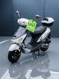 BeatBox 2 Moped Scooter (White/Black) — On Sale