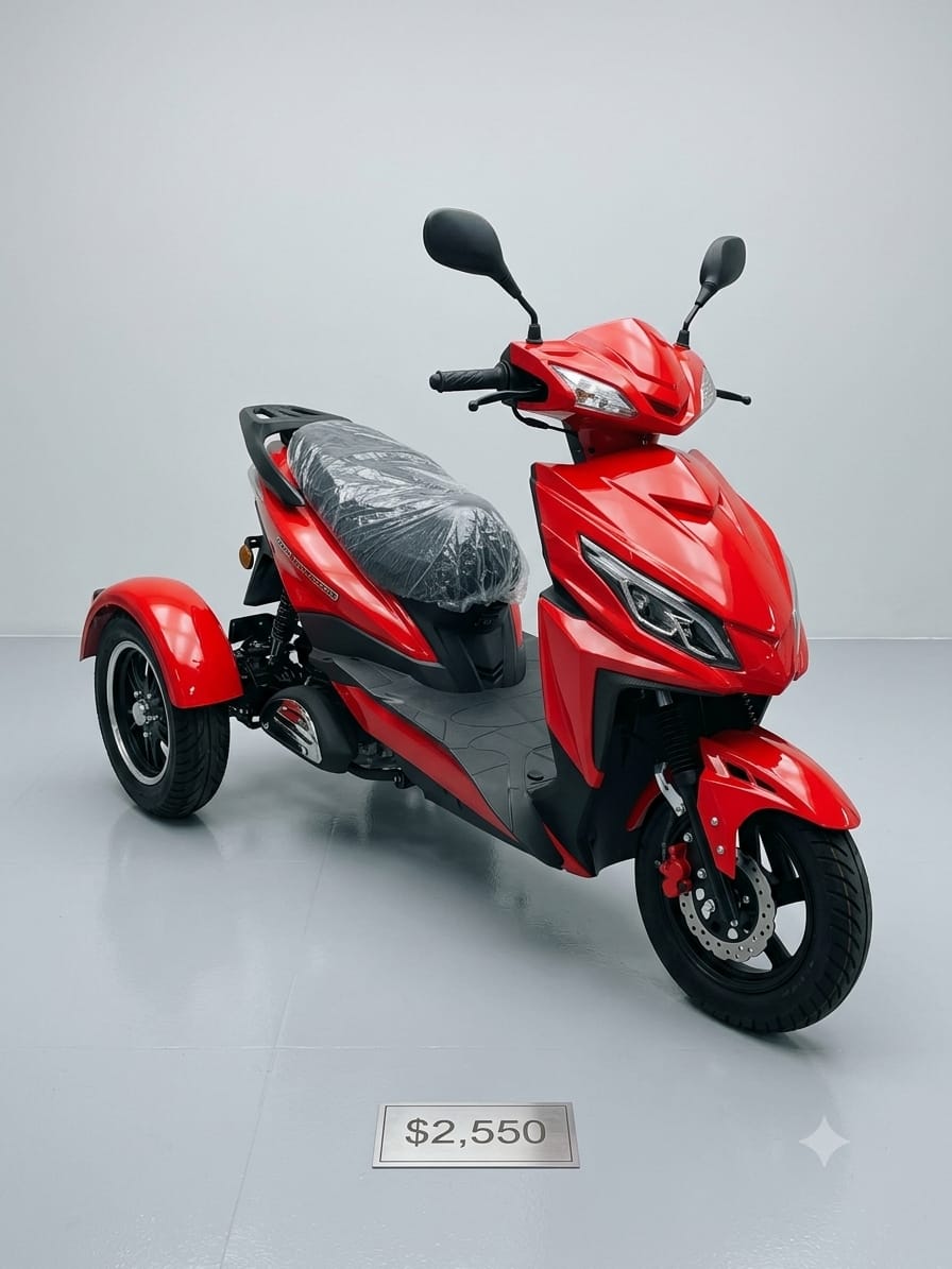 Red Castle Mojo Z 50cc Trike Scooter