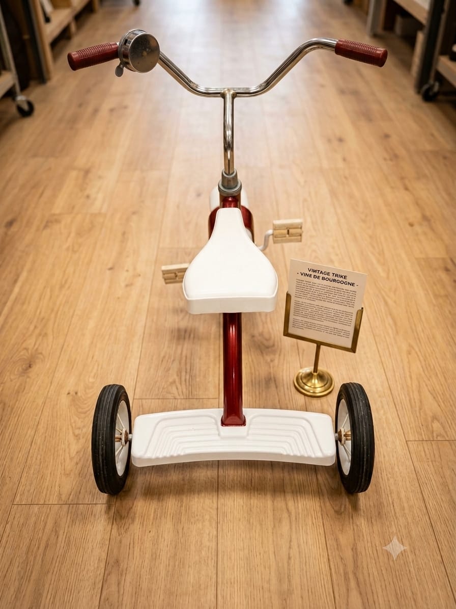 Vintage Kids' Red & White Tricycle