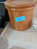 Round Wooden Lidded Storage Container