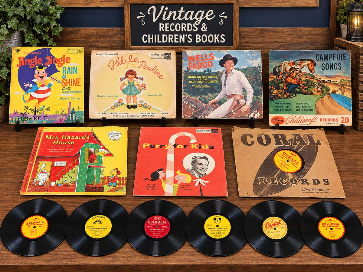 Vintage Records & Children's Books Collection