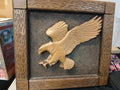 Carved Wood Eagle Wall Plaque